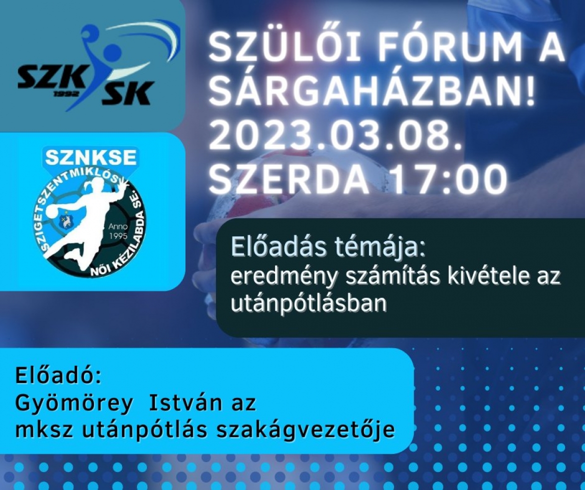 Fórumra hívjuk a kedves Szülőket