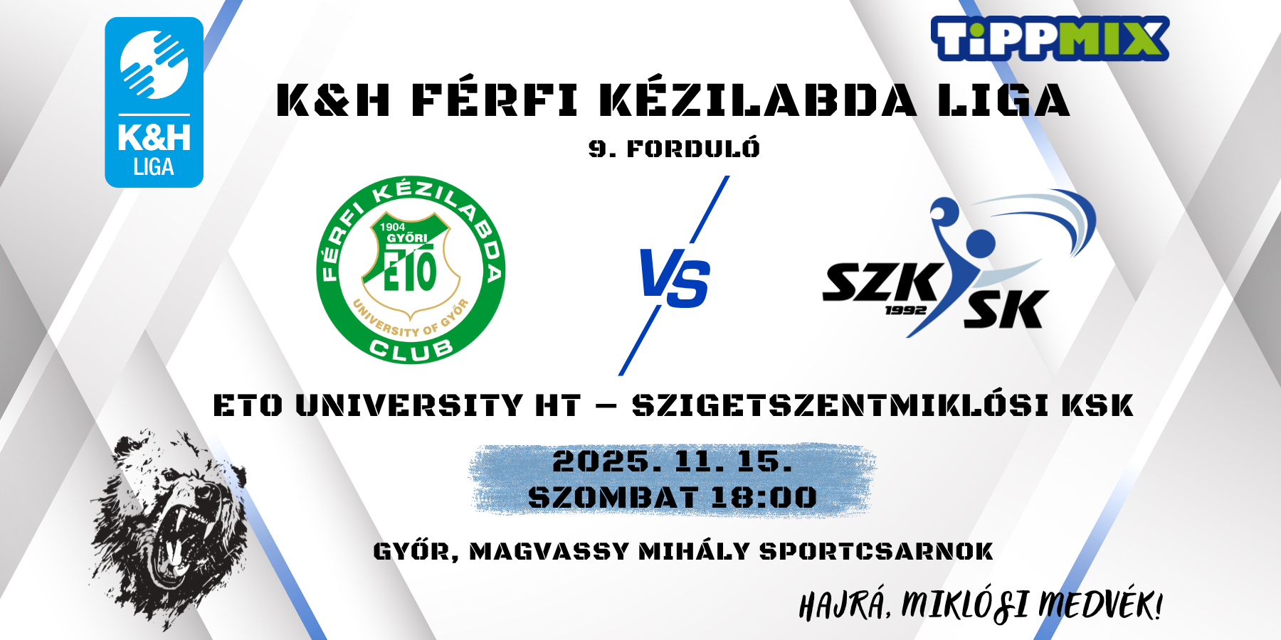 Szűk egy hét múlva Győrben lépünk pályára az NB I-ben